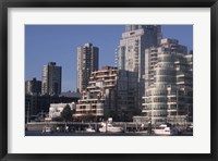 Framed Vancouver Skyline From Granville Island, British Columbia, Canada