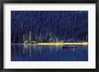 Framed Fishing on Waterfowl Lake, Banff National Park, Canada