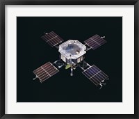 Framed Mariner 5 spacecraft Against a Black Background