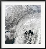 Framed Satellite View of a Large Nor'easter