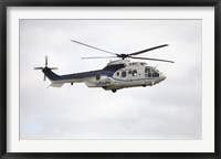 Framed German Air Force Eurocopter Cougar helicopter used for VIP transport