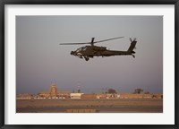 Framed AH-64D Apache Longbow Block III Flies by the Control Tower on Camp Speicher