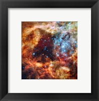 Framed Hubble Space Telescope image of the R136 Super Star Cluster