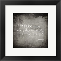 Framed Take Time, Jimmy V Quote