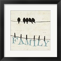 Framed 'Bird Talk III' border=