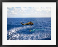 Framed Astronaut is Rescued by a US Marine Helicopter