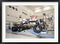 Framed Curiosity Rover in the Testing Facility