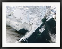 Framed Satellite view of Southwestern Alaska