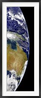 Framed partial view of Earth showing Australia and the Great Barrier Reef