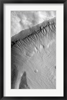 Framed Gullied Crater Wall in the Terra Sirenum Region of Mars