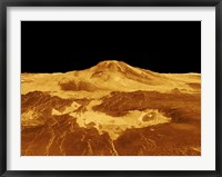 Framed 3D Perspective View of Maat Mons on Venus