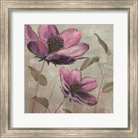 Framed 'Plum Floral II' border=