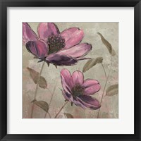 Framed 'Plum Floral II' border=