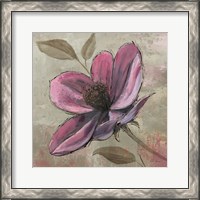 Framed 'Plum Floral III' border=