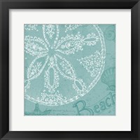 Framed 'Aqua Treasure II' border=