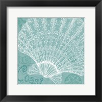 Framed 'Aqua Treasure III' border=