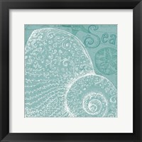 Framed 'Aqua Treasure IV' border=