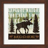 Framed Simple Living Moose