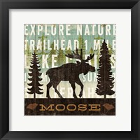 Framed Simple Living Moose