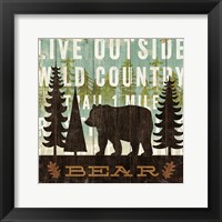 Framed Simple Living Bear