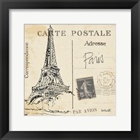 Postcard Sketches III Framed Print