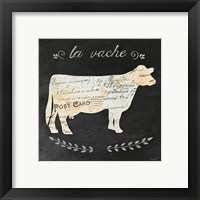 Framed 'La Vache Cameo Sq' border=