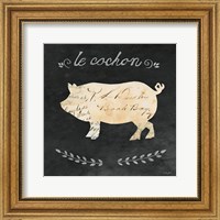 Framed Le Cochon Cameo Sq