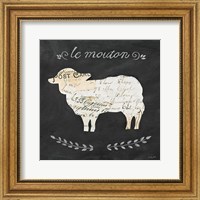 Framed Le Mouton Cameo Sq