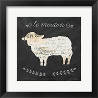 Le Mouton Cameo Sq Framed Print