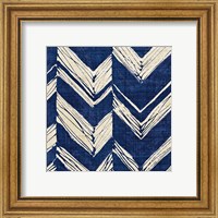 Framed 'Indigo Batik II' border=