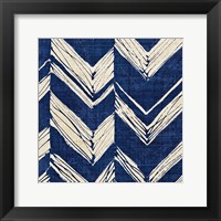 Framed 'Indigo Batik II' border=