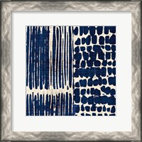 Framed 'Indigo Batik III' border=