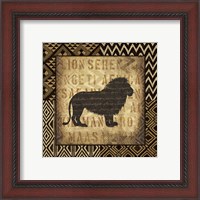 Framed 'African Wild Lion Border' border=