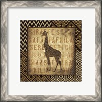 Framed 'African Wild Giraffe Border' border=