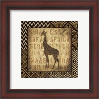 Framed 'African Wild Giraffe Border' border=