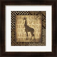 Framed 'African Wild Giraffe Border' border=