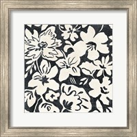 Framed 'Chalkboard Floral II' border=