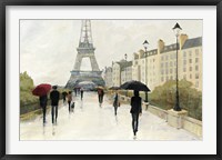 Framed Eiffel in the Rain Marsala Umbrella