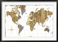 Framed Gilded Map