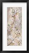 Cherry Blossoms Taupe Panel I Framed Print