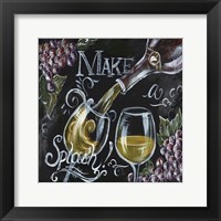 Framed Chalkboard Wine II