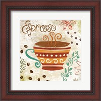 Framed 'Colorful Coffee III' border=