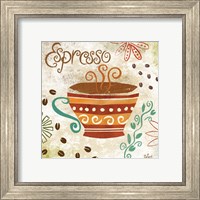 Framed 'Colorful Coffee III' border=