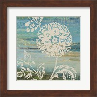 Framed 'Blue Indigo w/Lace II' border=