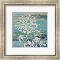 Framed 'Blue Indigo w/Lace III' border=