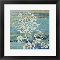 Framed 'Blue Indigo w/Lace III' border=