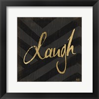 Framed Chevron Sentiments Gold Heart Trio III