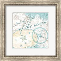 Framed 'Look to the Sea III' border=