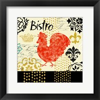 Framed Fleur d'Lis Rooster II