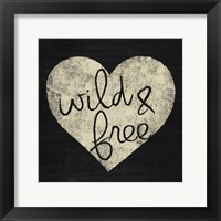 Graffiti Heart Black/Cream III Framed Print